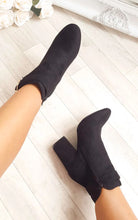 Load image into Gallery viewer, Ladies Ankle Boot Meereen Suede Block Heel