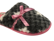 Load image into Gallery viewer, Womens Lisa Grey Star Design Mule Slippers