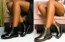 Load image into Gallery viewer, Womens Freya Brogue Leather Chelsea Ankle Boots Size 3-8