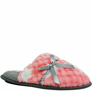 Womens Lisa Light Pink Star Design Mule Slippers