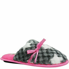 Load image into Gallery viewer, Womens Lisa Grey Star Design Mule Slippers